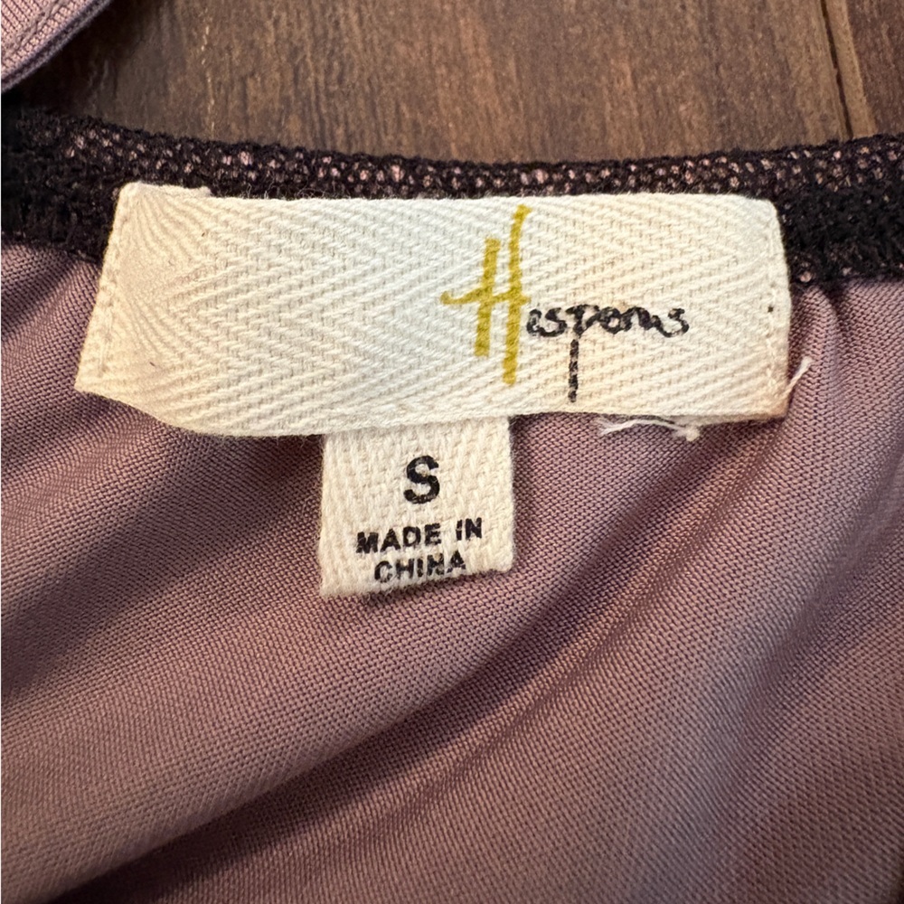 Hesperios Mauve Lace Tank Top Small - Picture 7 of 9